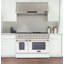 KUCHT Professional 48 po 6,7 pi cu Cuisinière à gaz au propane, deux fours - une convection - en blanc avec brûleurs True Simmer-97805572-97805574