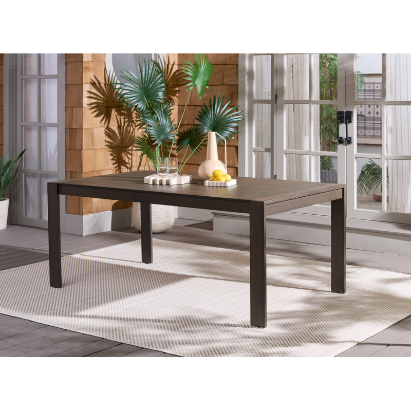 Fash Rectangular Outdoor Dining Table - 180.85 cm W 95 cm D, Black