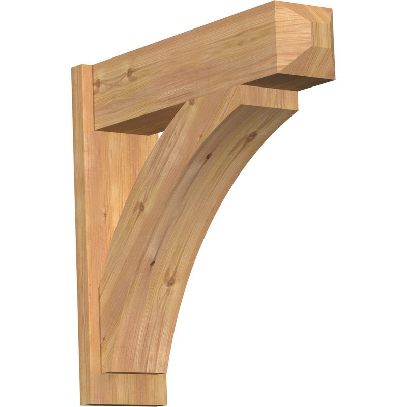 Persienne en bois rustique Thorton Craftsman,  P 28 po x H 28 po , Cèdre rouge de l'Ouest de 8 po (sciage brut)