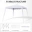 Tente d'extérieur pliable avec auvent 8 'x 8' avec sac, blanc