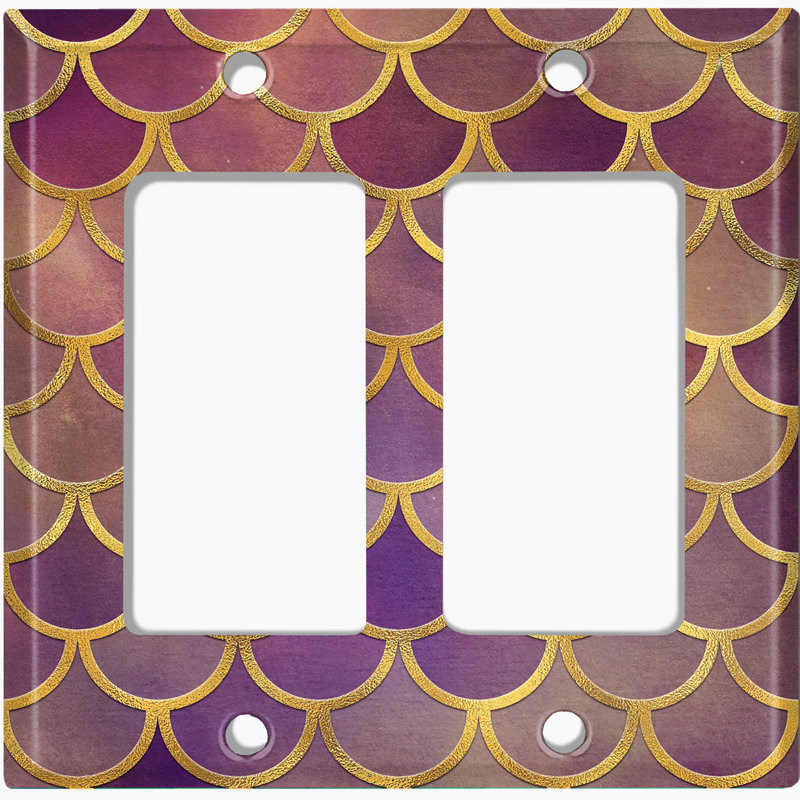 Plaque murale décorative Mermaid, Mauve / blanc / rose
