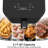 3.17 Qt Compact Digital Air Fryer With Pp Touch Panel, 800w Small Hot Air Fryer For Singles Couples, 5°f Precise Temperature Control Up To 400°f For Healthy Low-oil Cooking-124966548