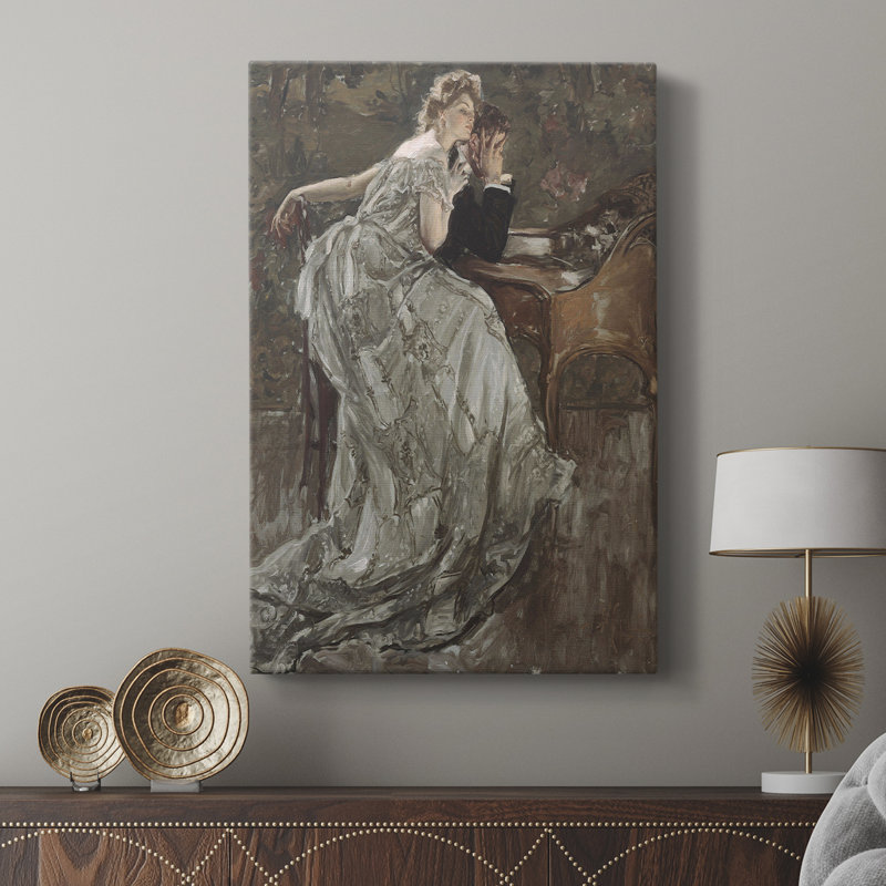 Reproduction de portrait rétro XVIII - galerie Cavas, H 36 po x l 24 po