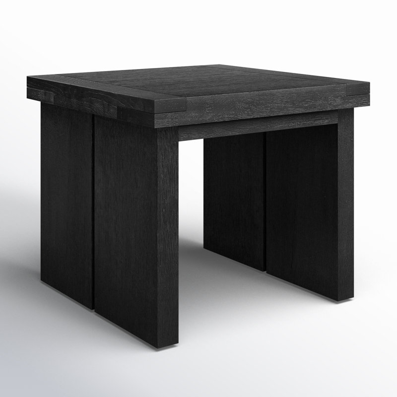 Warby Solid Wood End Table, Black