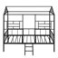 Structure de lit en métal pour lit simple avec support à lattes sans sommier-372911898