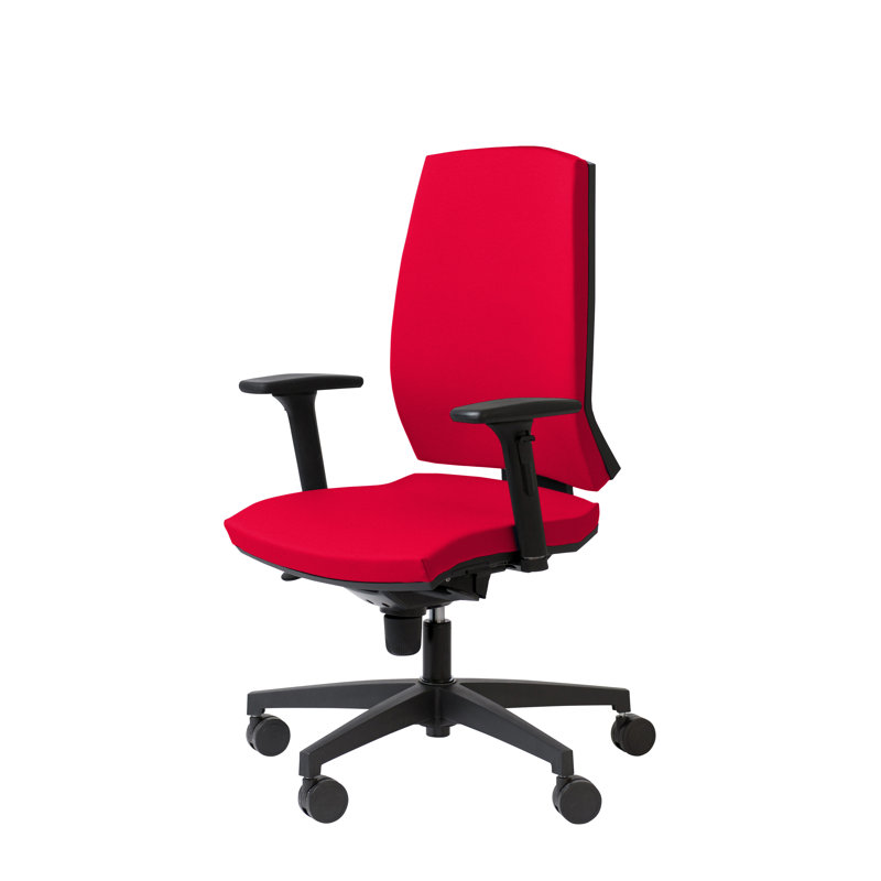 Office Chair, Red, Fixed armrests
