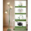 Lampe sur pied à fleur pour chambre à coucher - 3 températures de couleur, grande lampe décorative sur pied avec col de cygne réglable à 360 ° et interrupteur au pied (vert)