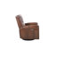 Fauteuil inclinable électrique pivotant en cuir véritable Lazari avec garniture cloutée et rembourrage moelleux