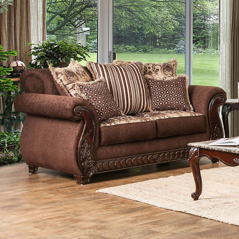 Causeuse l 72,4 po, brun, Brun / or