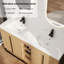 Meuble-lavabo double 60 po avec portes à fermeture en douceur 60 po-1219422190