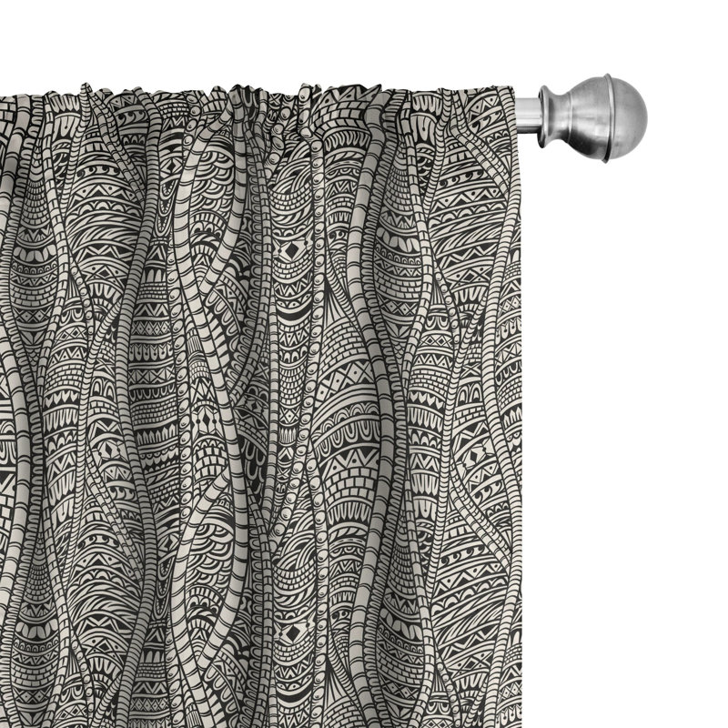 Semi-Sheer Rod Pocket Curtain Panels, 28" x 84"