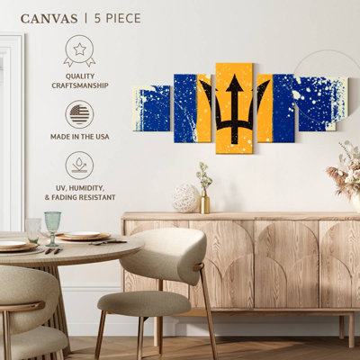 Splattered Barbados Flag