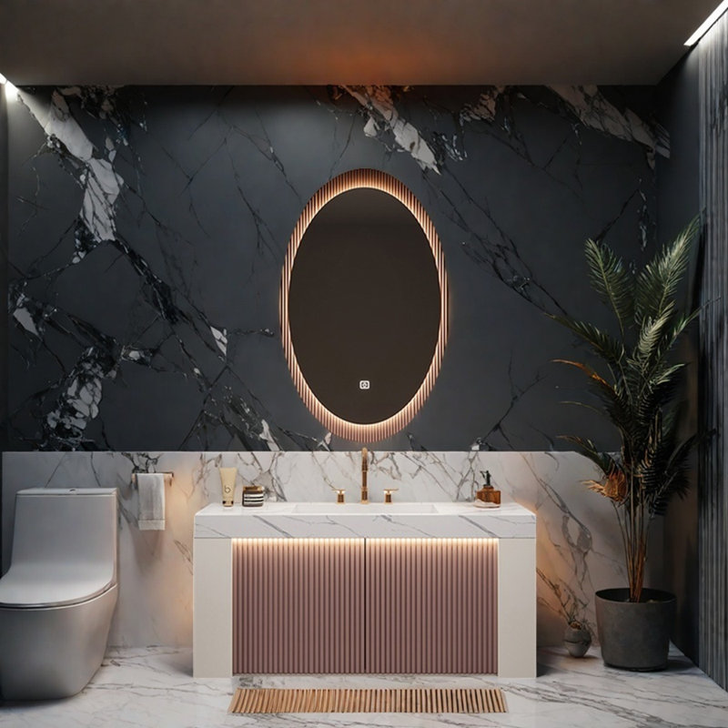 Armoire de salle de bain moderne et luxueuse de style nordique