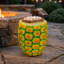 Tabouret de jardin 14 po en résine d'ananas, table d'appoint et support pour plantes - Décoration tropicale surdimensionnée pour patio, balcon et maison