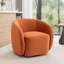 Fauteuil demi-tonneau pivotant en velours Arrun-223861482