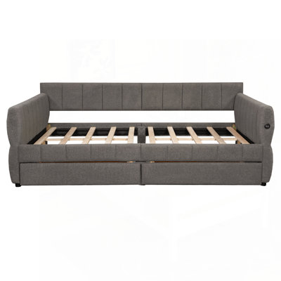 Comfortable Upholstered Platform Bed with Versatile Features for Relaxation