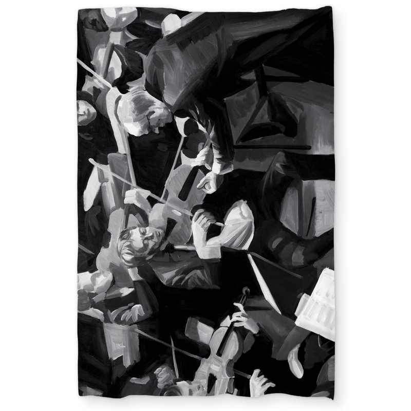 Symphony Orchestra Performing Contemporary Gray Duvet Cover | Home Decor