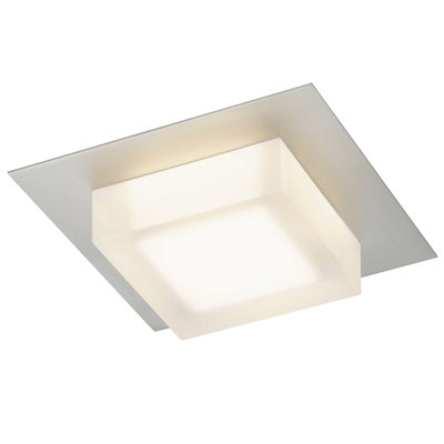 8 Inch Square Flush Mount Led, Energy - Smart Lighting Solution, 750 Lumens From 15W 3 Color Temperature Choices  3000K/4000K/5000K , Dimmable With Compatible Dimmers, Etched Acrylic Diffuser For