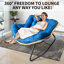 Chaise berçante ergonomique en métal et rotin pour le salon et le patio