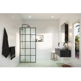 Esprit 36 in. x 78 in. French Monture Single Fixed Shower Panel