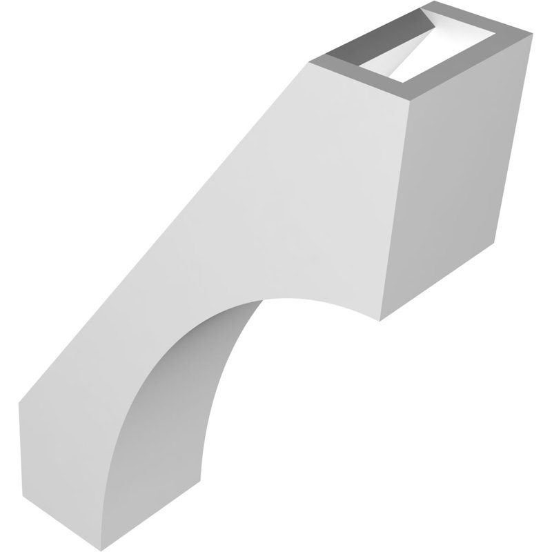 Attelle de genou en PVC de qualité architecturale Westlake, H 12 po x l 3 po x P 8 po