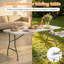 Table pliante en plastique 6 pi, table de pique-nique portable pour l'extérieur et l'intérieur
