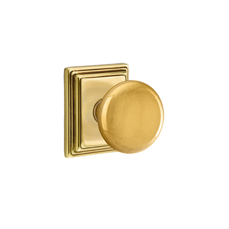 Passage Providence Knob with Wilshire Rose, French Antique Brass