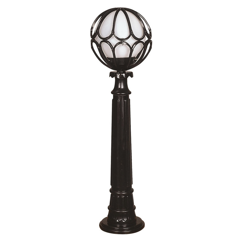Lampadaire noir câblé à 1 lumière H 37 po (double)