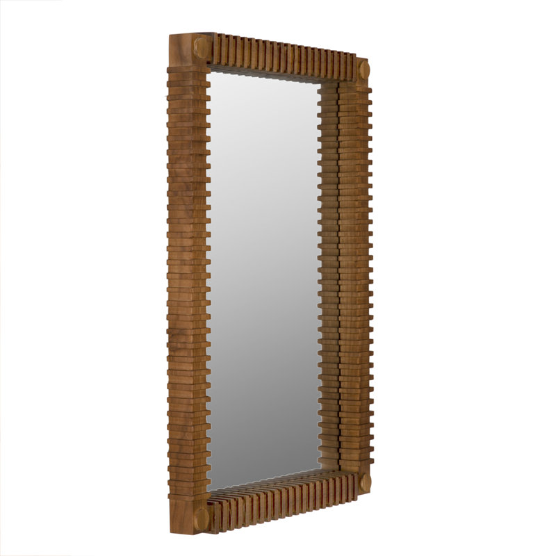 Rift Rectangle Solid Wood Mirror