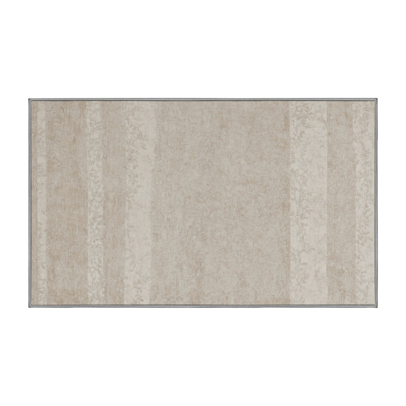 Tapis gris lavable à la machine GSIX03681, Rectangle 8 pi x 12 pi