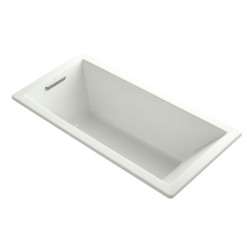 Underscore 66" x 32" Undermount Soaking Acrylic Bathtub, Dune