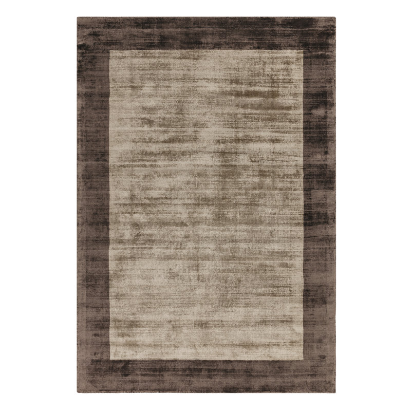 Desrosiers Shinny Bordered Choco/Mocha Area Rug, Rectangle 160 x 230cm