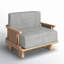Hudson Outdoor Accent Chair Natural/Gray
