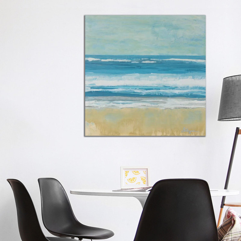 Puddle Beach by Dlynn Roll - Wrapped Canvas Painting, 93.98 cm H x 93.98 cm W x 1.91 cm D