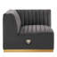 Fauteuil d'angle gauche en velours Conjure Channel-83556800