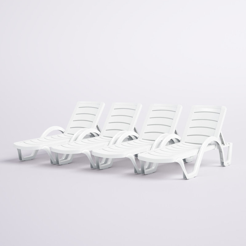 Chaise longue inclinable 74 po Accomac, Blanc