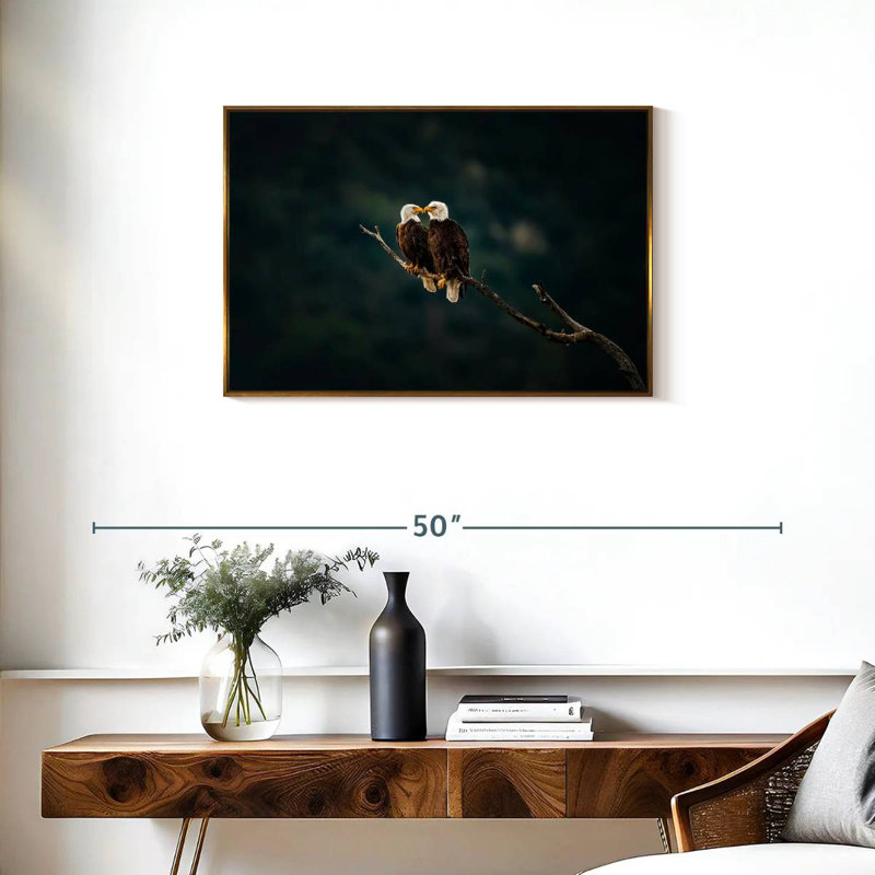 California Bald Eagles, Cadre flottant doré, 31 po x 21 po