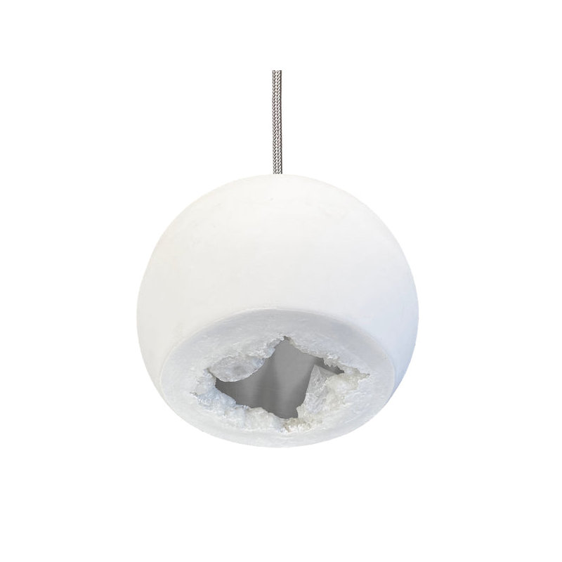 Geode 1 - Light Pendant, Nickel, Matte White/Silver