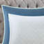 Édredon très grand lit bleu 8 pièces - motif floral aquarelle, impression de coton botanique réversible en tissu lavable à la machine, oreillers