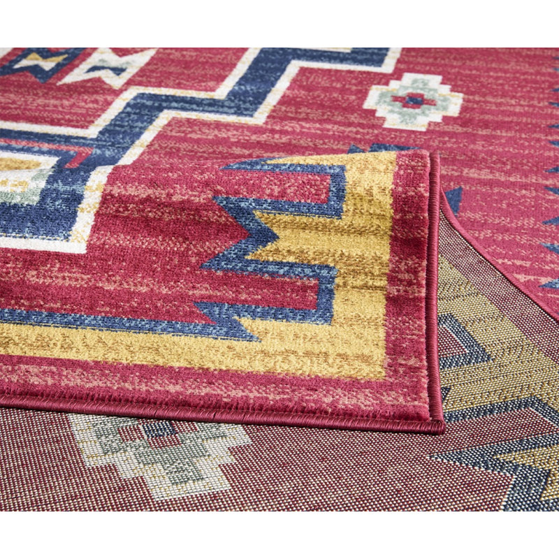 Delmon Geometric Area Rug, Rectangle 80 x 150 cm