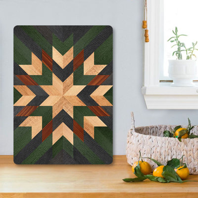 Flourish Tempered Glass Cutting Board, 7.9 x 11.8 inches | 100% Antibacterial, Easy-Clean Surface, Non-Slip Silicone Feet | Perfect for Food Prep & Serving, Durable & Stylish Kitchen Essential, Not Dishwasher Safe