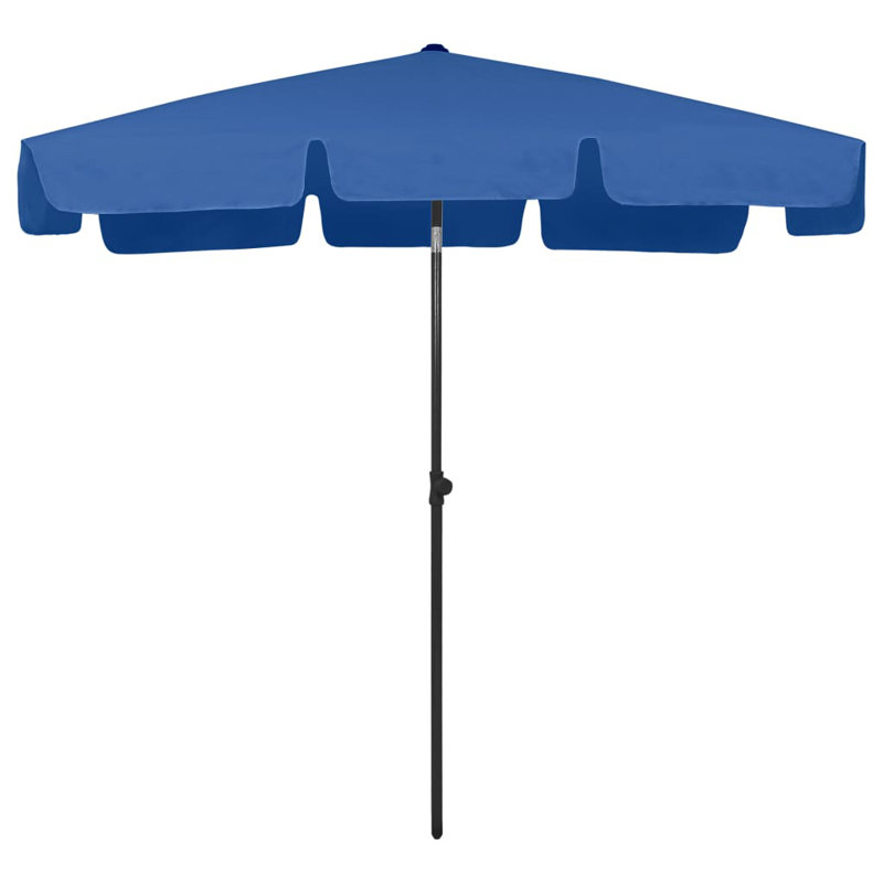 Parasol de plage rectangulaire Dinuba, Vert, H 91,3 po x l 70,9 po x P 47,24 po