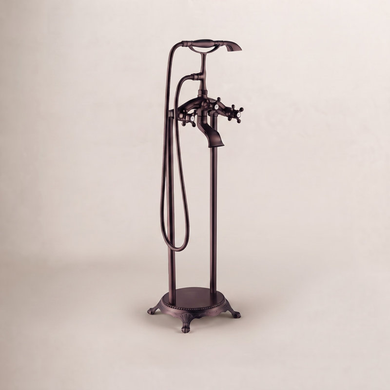 Floor Mounted Clawfoot Tub Faucet Trim, Oil-Rubbed Bronze