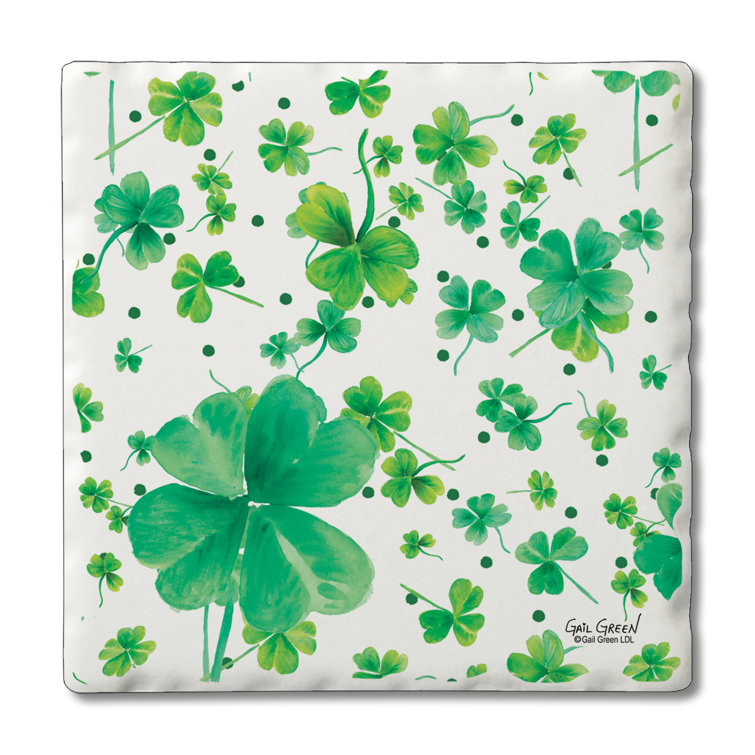 Shamrock Square Coasters Set of 4