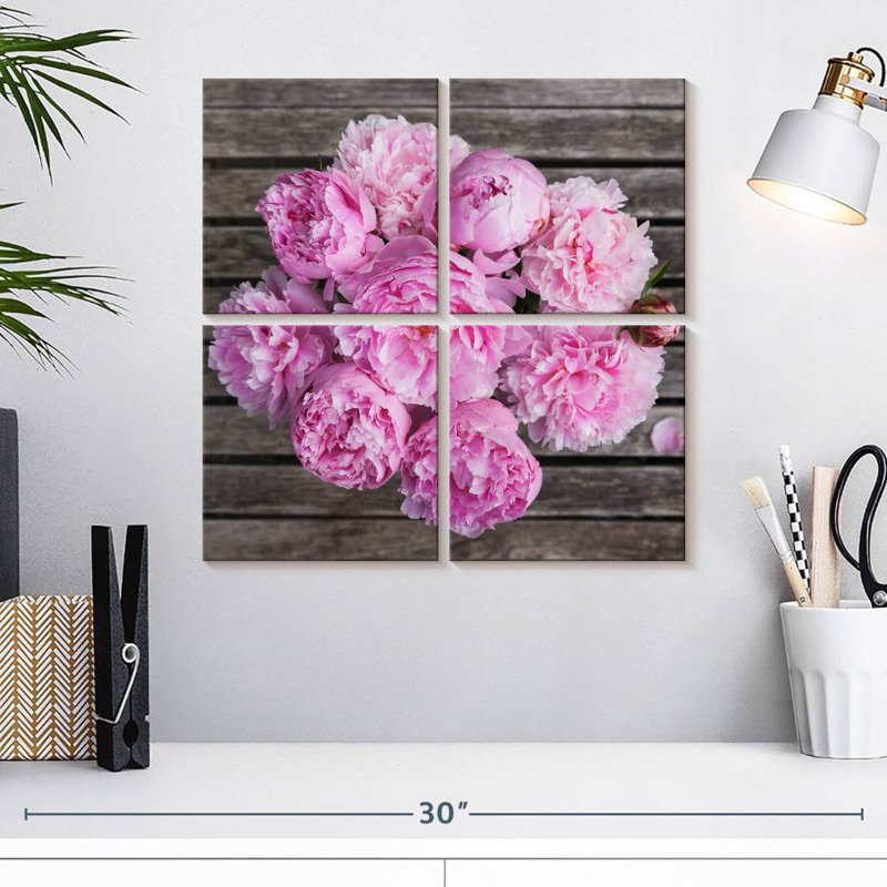 Bouquet de pivoines roses Harnek, H 18 po x l 18 po