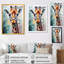 Portrait abstrait de girafe - Art mural girafe-714143730-714143695