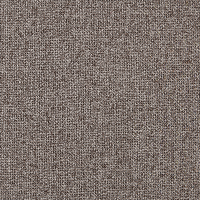 Lit tapissier Arvada, Double, Tissu texture lin brun / brossé noyer