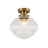 1-Light Vintage Glass Semi Flush Mount