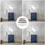 Meuble-lavabo bleu marine 24 po X P 20 po D, plateau en quartz blanc et robinet en or rose-1342001862