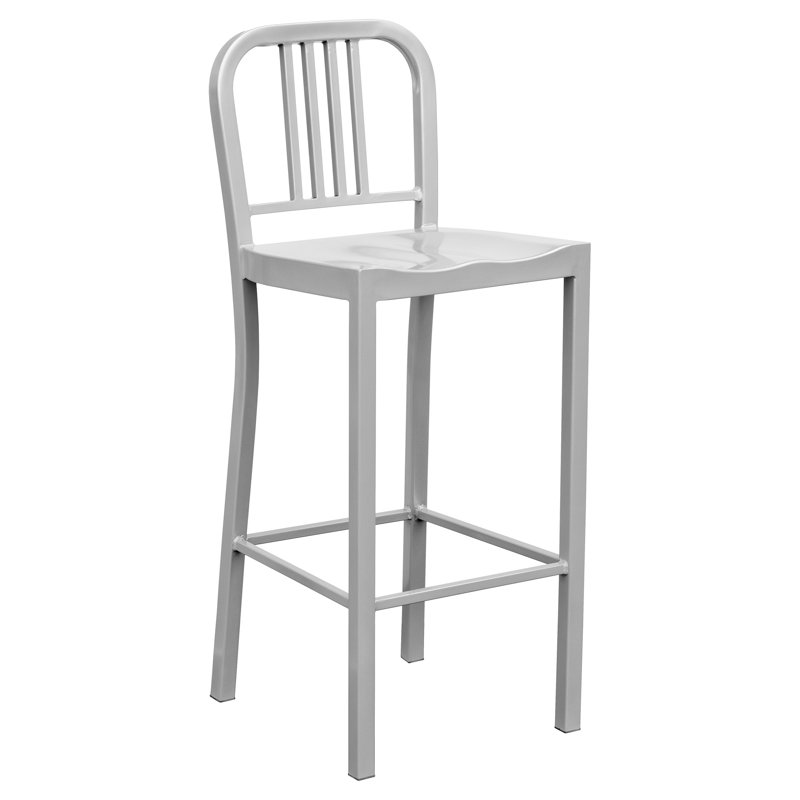 Bar Stool, Silver